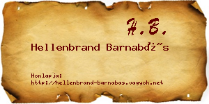 Hellenbrand Barnabás névjegykártya