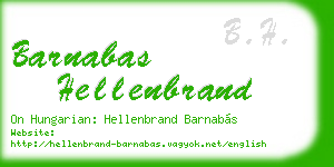 barnabas hellenbrand business card